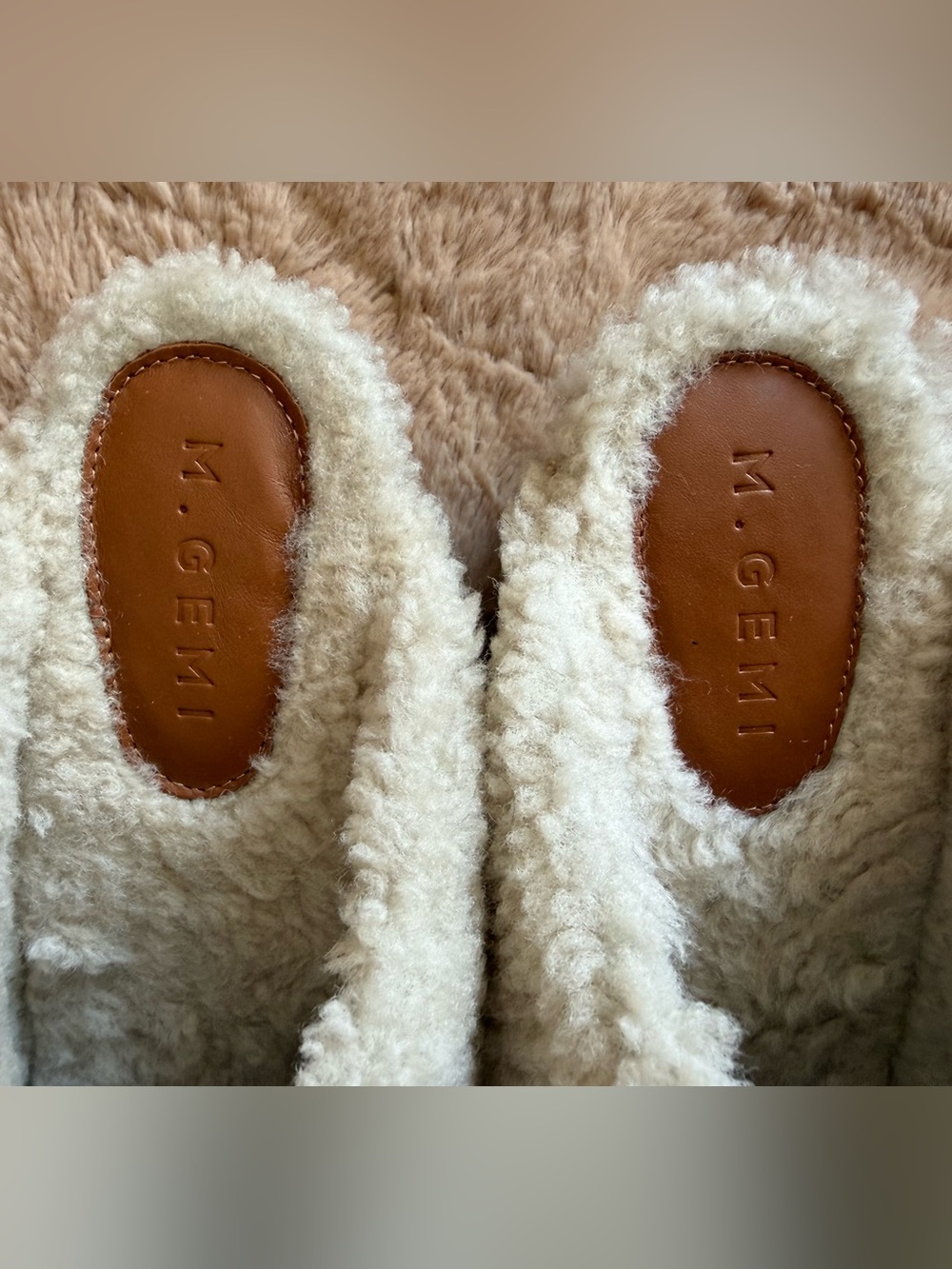 M. Gemi The Greta Shearling Calf Leather Clog Mule - Sz 38 NWB - Picture 5 of 9